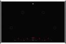 V-ZUG Induktion Kochfeld CookTop V4000 I804, (3111200001), Breite 80cm, BlackDesign, OptiLink, Slider-Bedienung, Standardrahmen Chrom
