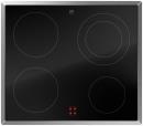 V-ZUG Kochfeld CookTop V400 E604 (3116400001), Breite: 60 cm, BlackDesign, Chromstahl-Rahmen, Externe Bedienung, 