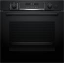 HRG578CB7, Bosch Serie 6, Einbau-Backofen mit Dampfunterstützung, 60 x 60 cm, mit Pyrolyse, Schwarz, A+