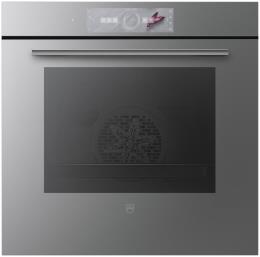 V-ZUG Backofen Combair V4000 60P, (2105500005), Breite 60cm, Höhe 60cm, Spiegelglas Platinum, CircleSlider, Pyrolytische SR