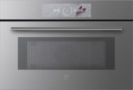 V-ZUG Mikrowelle CombiMiwell V2000 38C, (2402200001), Breite 55cm, Höhe 38.1cm, Spiegelglas Platinum, Griff: Designgriff Platinum, Touchscreen mit CircleSlider, V-ZUG-Home