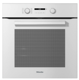 H 2861-60 BP BW (12145930), MIELE Einbau Backofen, 60cm, Pyrolyse, Brillantweiss, A+
