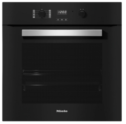 H 2456-60 B SW (12446290), MIELE Einbau Backofen, 60cm, PerfectClean, Obsidianschwarz