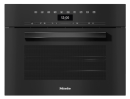 DGC 7445 HC Pro SW (12099980), MIELE Einbau Kompakt-Dampfbackofen mit Frisch- und Abwasseranschluss, 45x60cm, 230V, Obsidianschwarz, A+