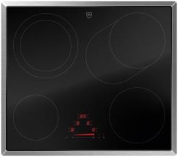 V-ZUG Kochfeld CookTop V4000 A604B (3117100000), Breite: 60 cm, BlackDesign, Chromstahl-Rahmen, Einfach-Slider, Slider-Bedienung, 