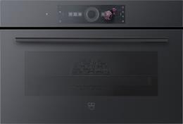 V-ZUG Backofen Combair V4000 38 (2112400000), Breite: 60 cm, Höhe: 38.1 cm, Spiegelglas Schwarz, Touchscreen mit CircleSlider, TopClean, A