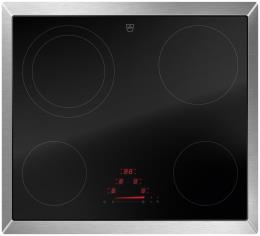 V-ZUG Kochfeld CookTop V4000 A604 (3117200001), Breite: 60 cm, BlackDesign, Übermassrahmen, Einfach-Slider, Slider-Bedienung, 