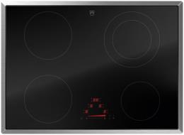 V-ZUG Kochfeld CookTop V4000 A704 (3117000000), Breite: 70 cm, BlackDesign, Chromstahl-Rahmen, Einfach-Slider, Slider-Bedienung, 