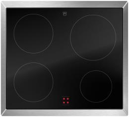 V-ZUG Kochfeld CookTop V400 E604 (3116500001), Breite: 60 cm, BlackDesign, Übermassrahmen, Externe Bedienung, 