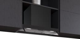 LJ65BCC60C, Siemens iQ300, Integrierte Designhaube, 60 cm, Klarglas, Mattschwarz, B