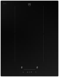 V-ZUG Kochfeld CookTop V2000 I402 (3117800001), Induktion, Breite: 40 cm, BlackDesign, DualDesign, OptiLink, Slider-Bedienung, Kochzonen: 2