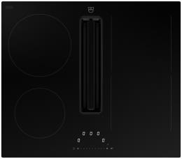 V-ZUG Kochfeld CombiCookTop V2000 I604, 3117500000, Induktion mit int. Dunstabzug, Breite: 60 cm, BlackDesign, DualDesign, OptiLink, Slider-Bedienung, Abluft/Umluft, A