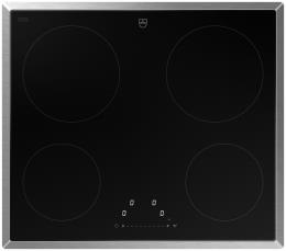 V-ZUG Kochfeld CookTop V2000 I604 (3117900000), Induktion, Breite: 60 cm, BlackDesign, Chromstahl-Rahmen, OptiLink, Slider-Bedienung