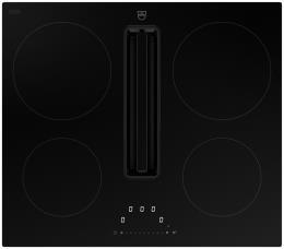 V-ZUG Kochfeld CombiCookTop V2000 I604 (3117600000), Induktion mit int. Dunstabzug, Breite: 60 cm, BlackDesign, DualDesign, OptiLink, Slider-Bedienung, Abluft/Umluft, A