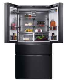 KFFD 6867 Obsidianschwarz matt  (12595490), MIELE Foodcenter FrenchDoor, Breite 906cm, Höhe 1805cm, Wasserspender mit Frischwasseranschluss, D